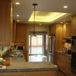 Kitchen remodel in Moraga, CA. Notice the elegant LED cove lighting.